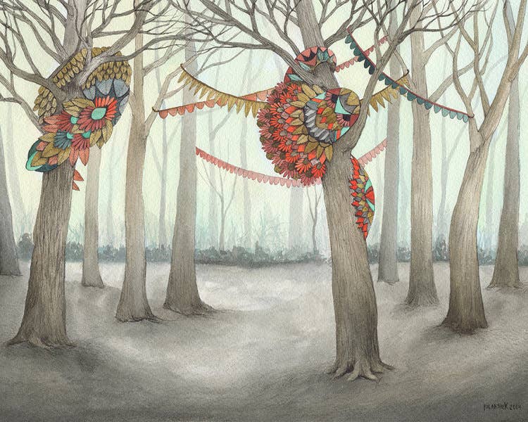 In the Quilted Forest IV (8&quot; x 10&quot; Print)