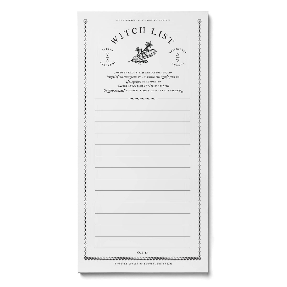 Witch List Market Notepad - Open Sea
