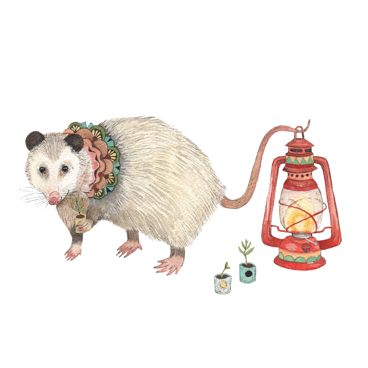 Margot and the Seedlings: Woodland Garden (8&quot;x10&quot; Print)