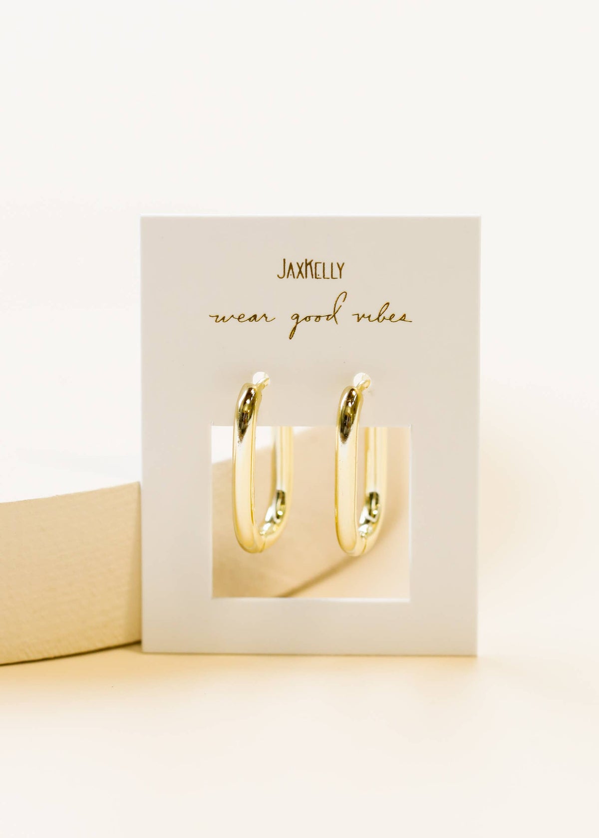 Large Rectangle Hoop Earrings