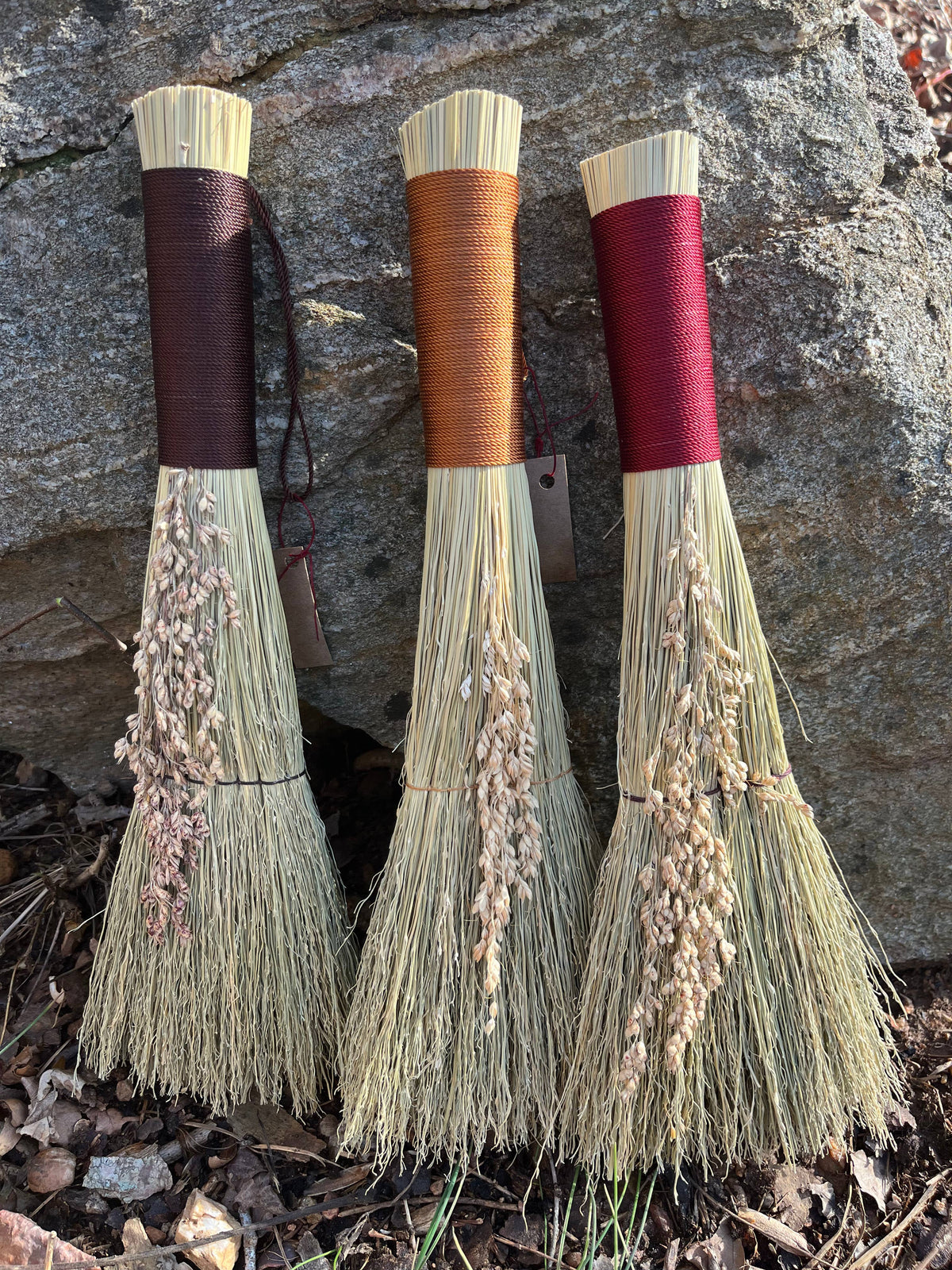 Stitched Whisk Broom: Black