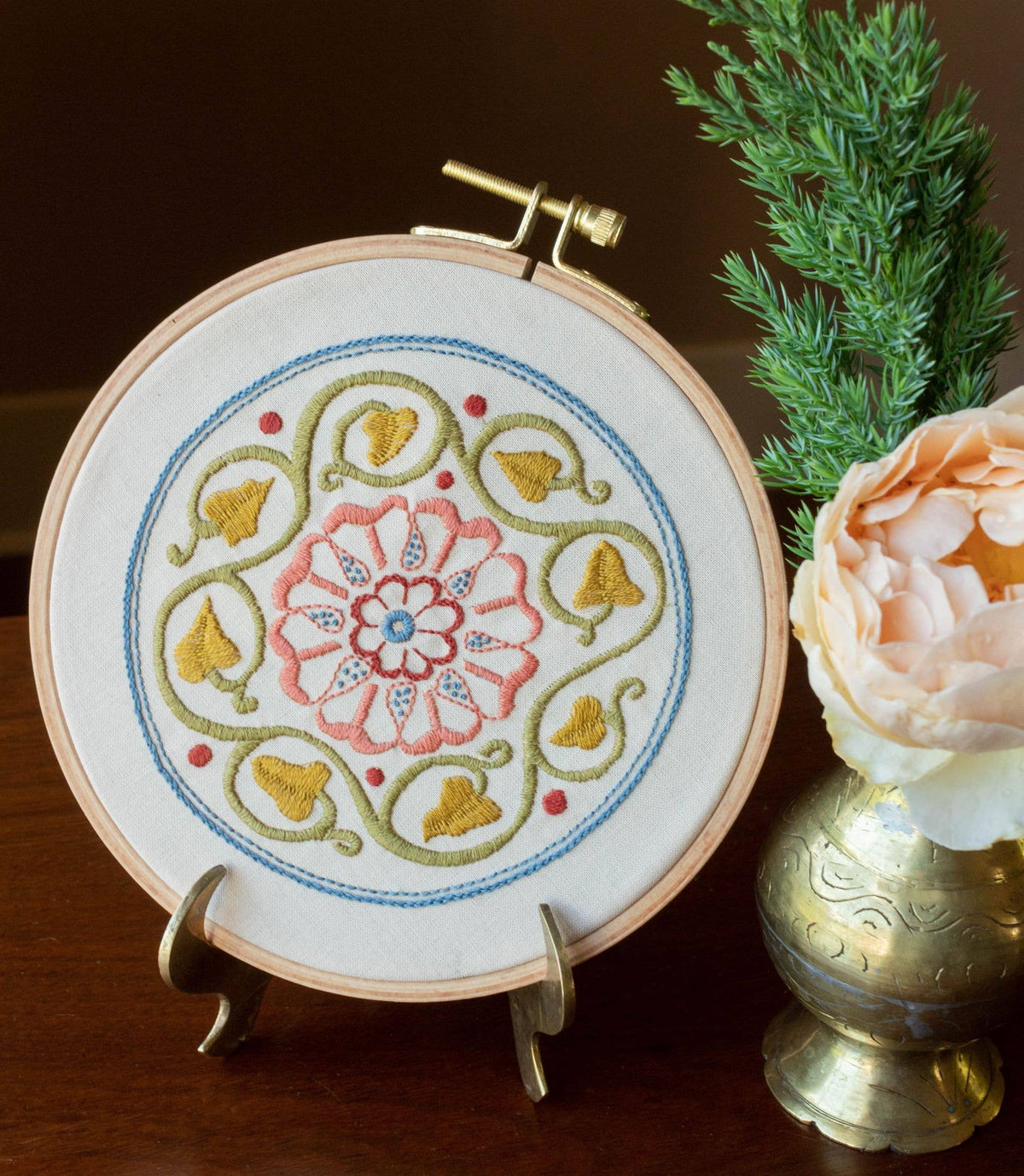 Arcadian Rose Embroidery kit by Avlea Folk Embroidery