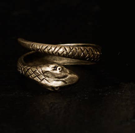 Adjustable Gold Serpent Ring