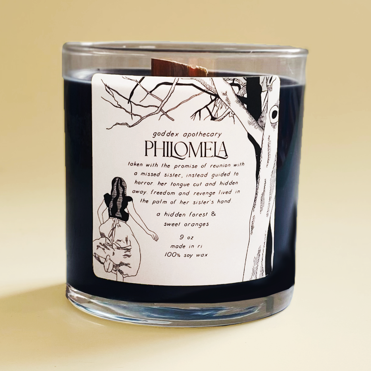Philomela | Forest Air &amp; Oranges Soy Wax Candle