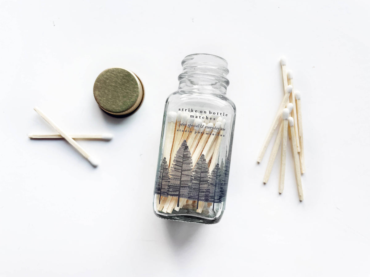 Noble Fir Trees 2&quot; White Match Jar