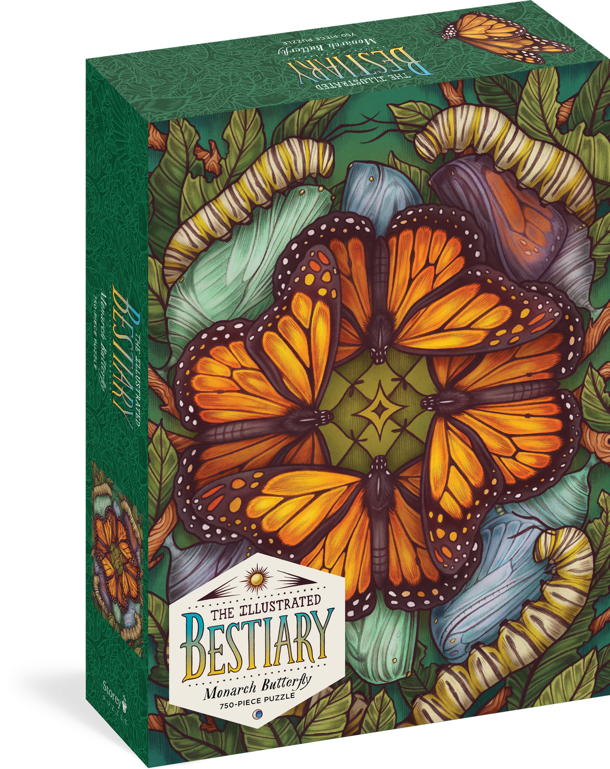 The Illustrated Bestiary Puzzle: Monarch Butterfly (750 pieces)