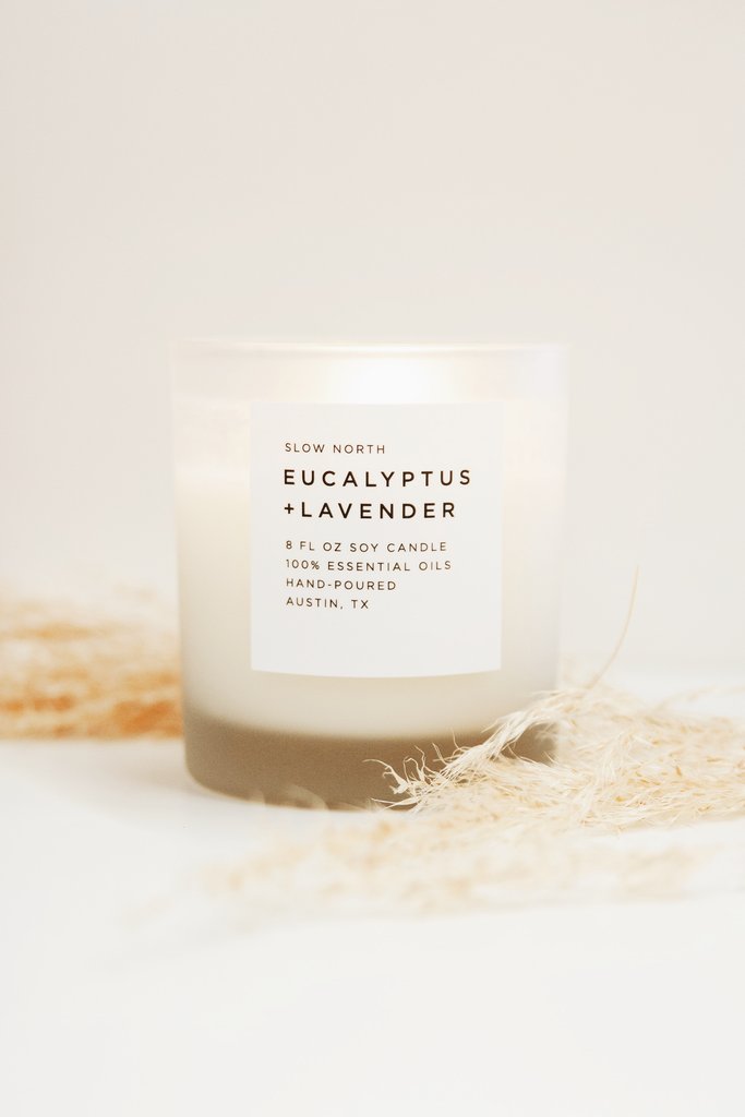 Eucalyptus + Lavender Frosted Candle