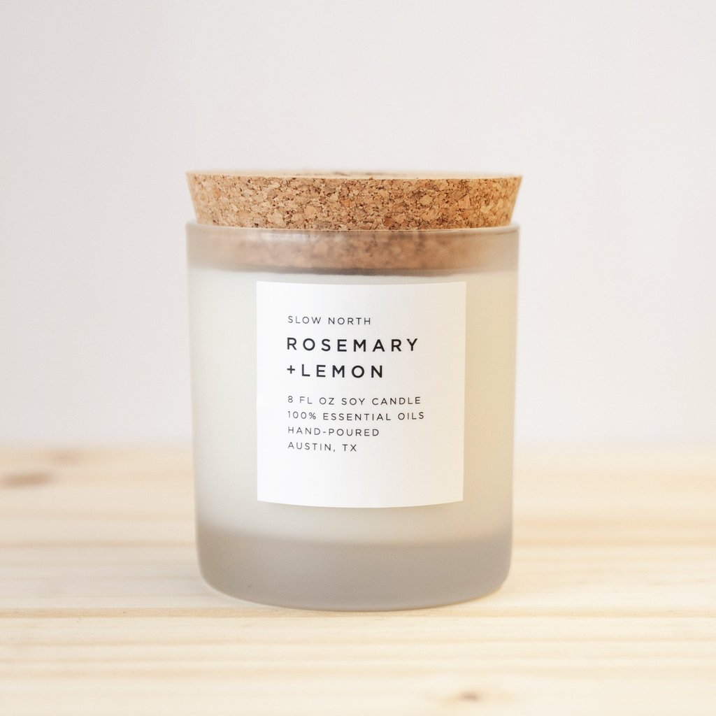 Rosemary + Lemon Frosted Candle