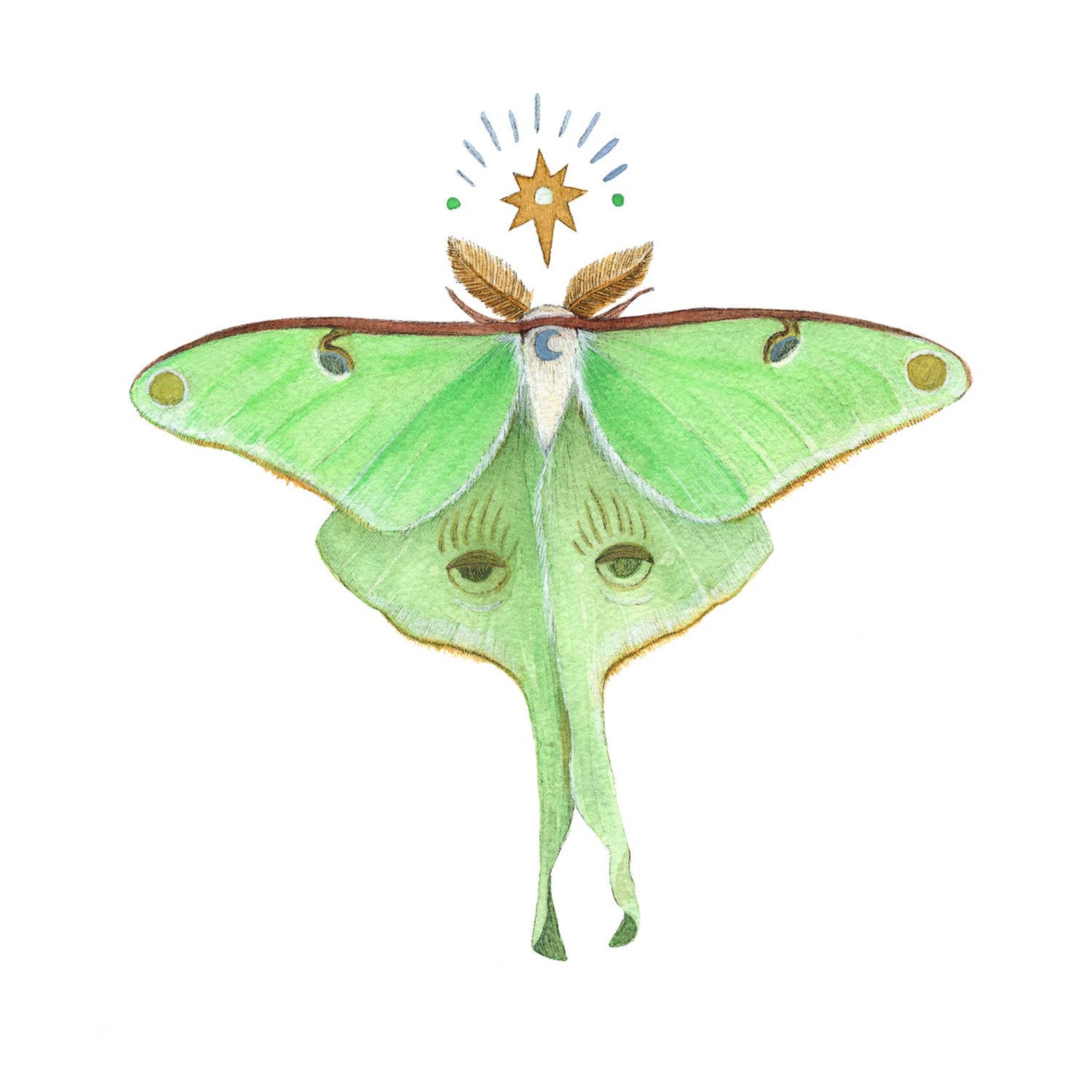 Astral Luna Moth Print