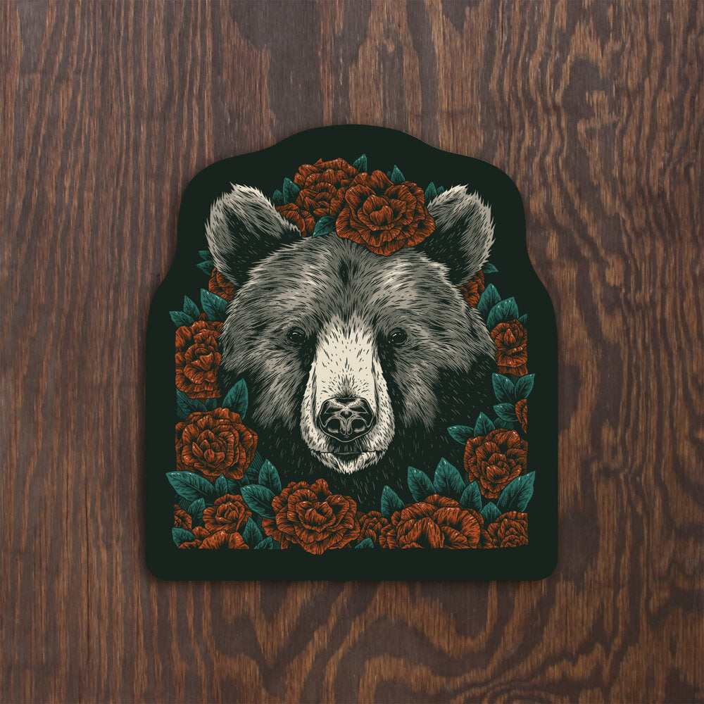 American Beauty Black Bear Sticker