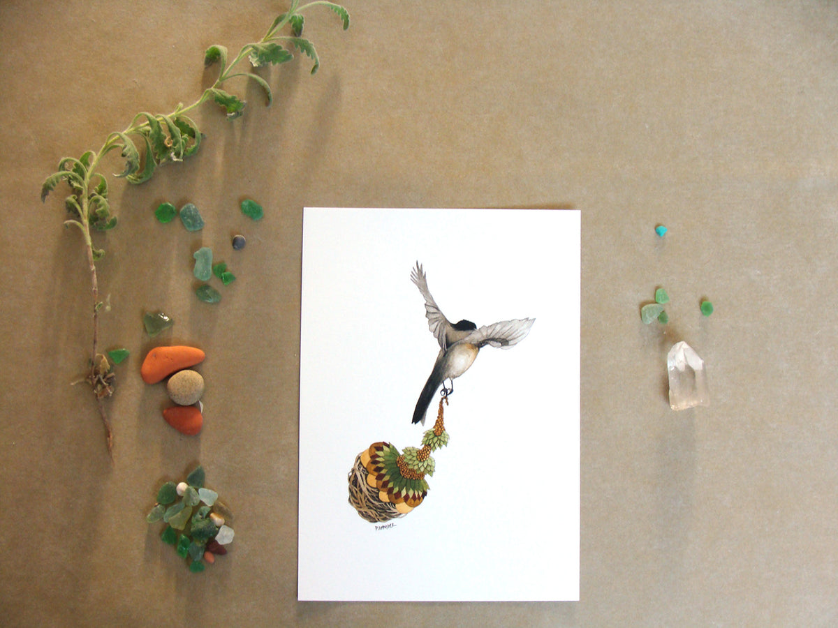 Bird III: Quilted Bundles (8&quot; x 10&quot; Print)