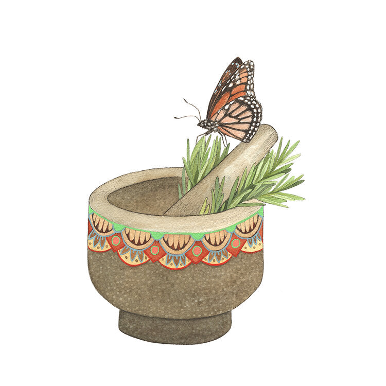 Elizabeth’s Mortar and Pestle: Woodland Kitchen (8" x 10" Print)