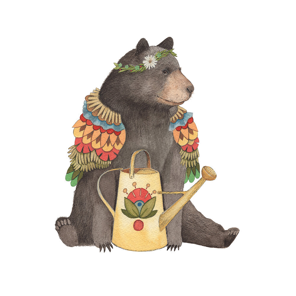 Bernice&#39;s Watering Can: Woodland Garden (8&quot; x 10&quot; Print)