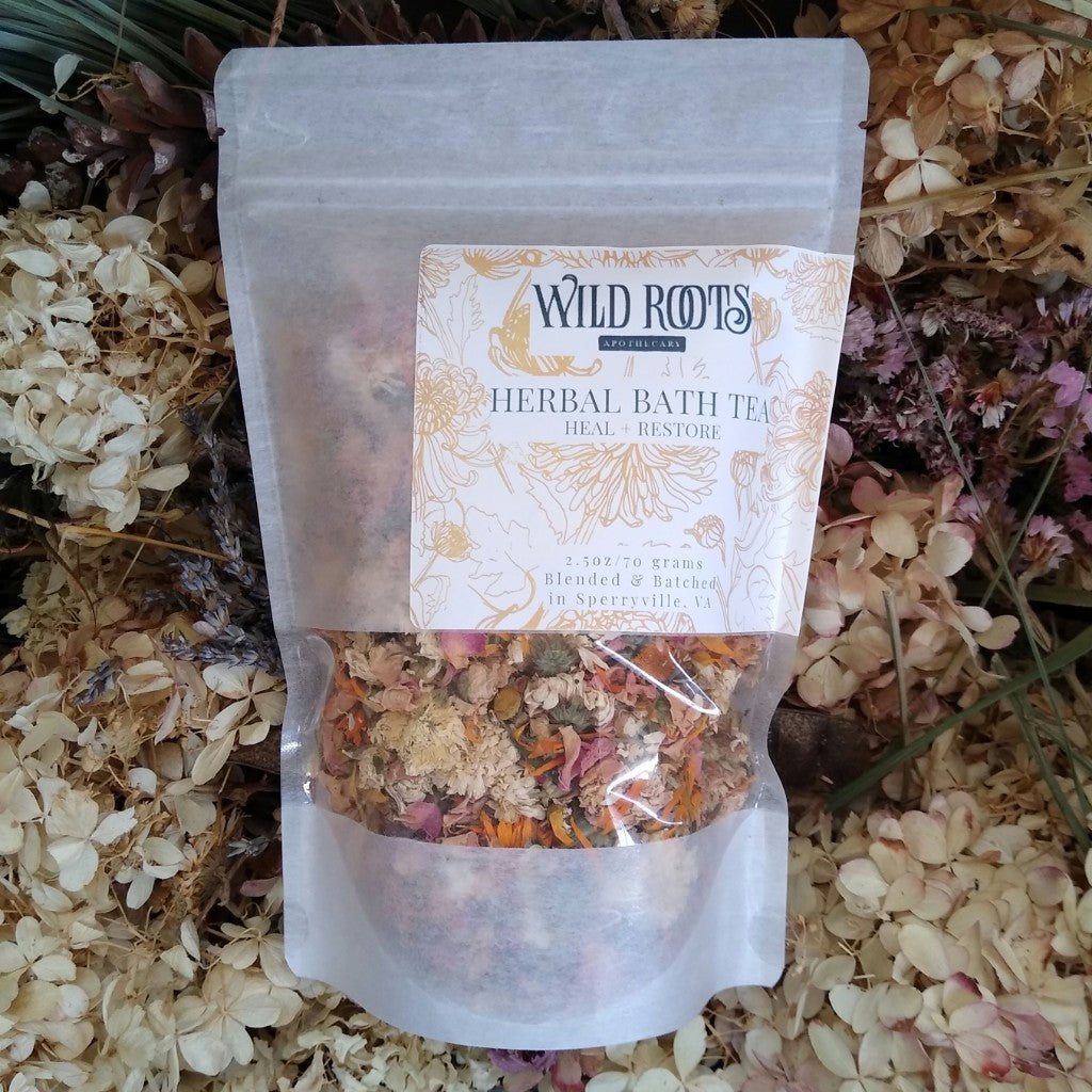 Herbal Bath Tea - Heal + Restore—Wild Roots Apothecary