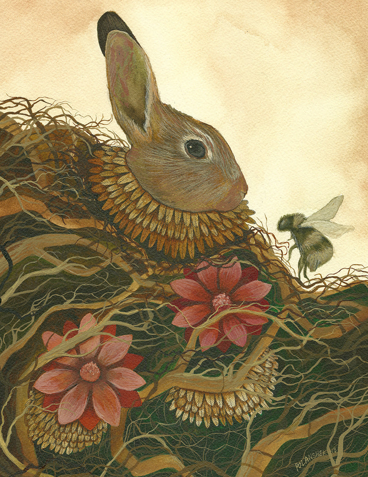 Rabbit and the Bee (8&quot; x 10&quot; Print)