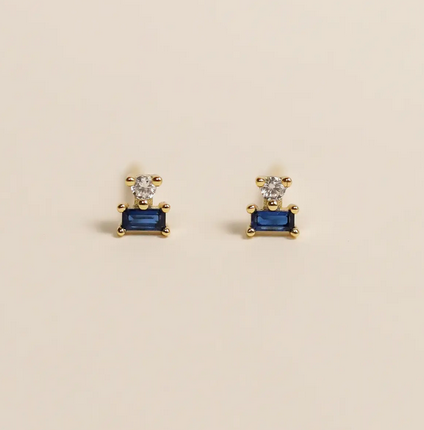 Sapphire Double Stack Earring