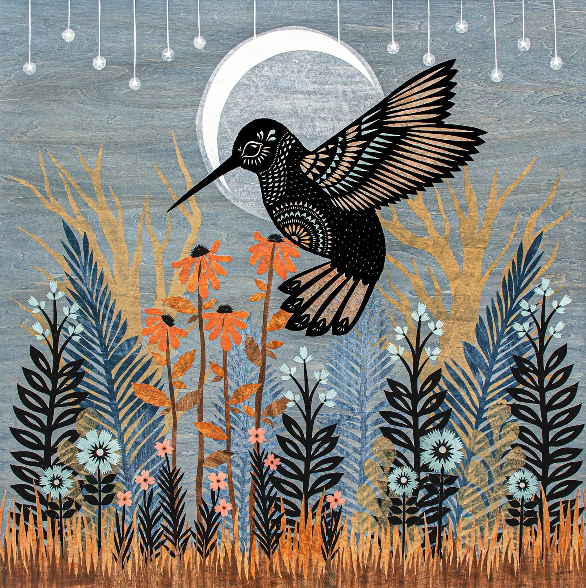 The Evening's Star Cut Paper ARt Print