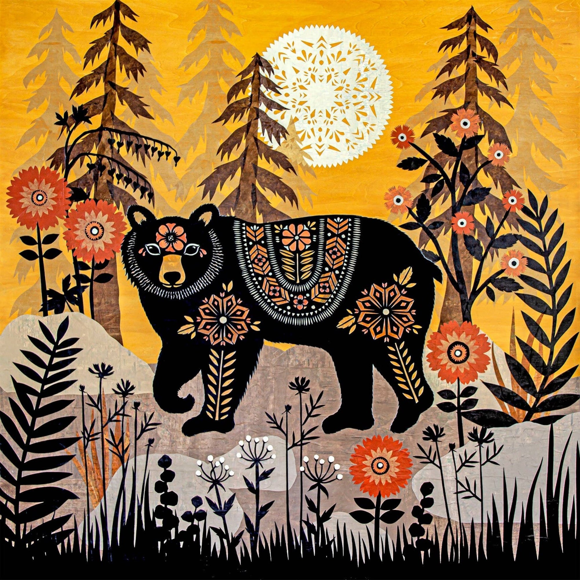 The Fortune Telling Observer 8" x 8" Cut Paper Art Print