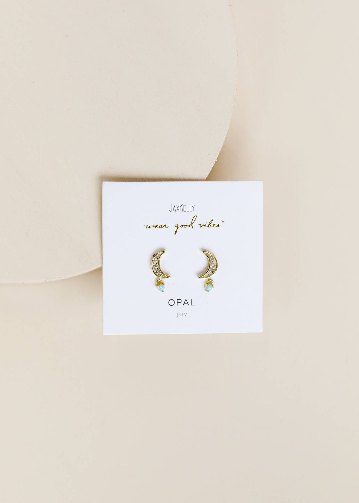 Opal Moon Drop Earrings