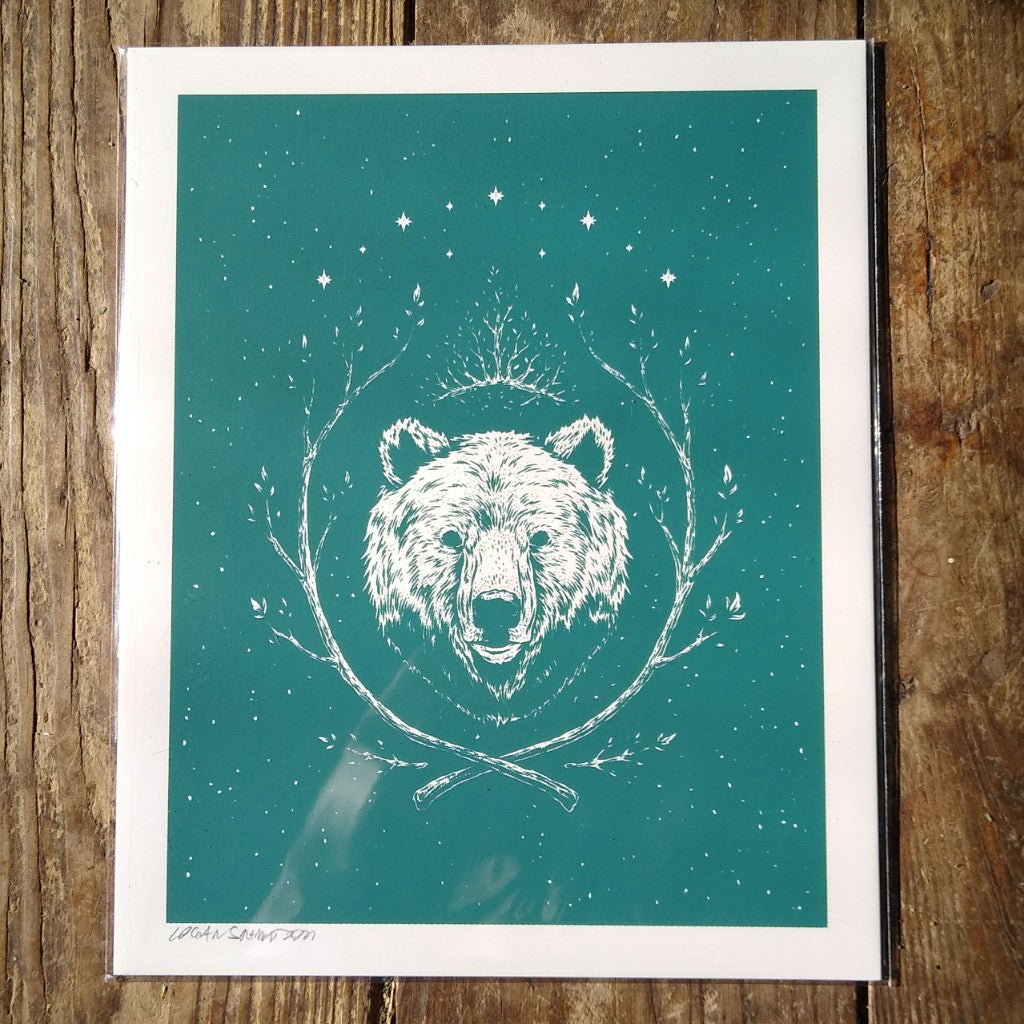 King Bear 8&quot; x 10&quot; Screenprint