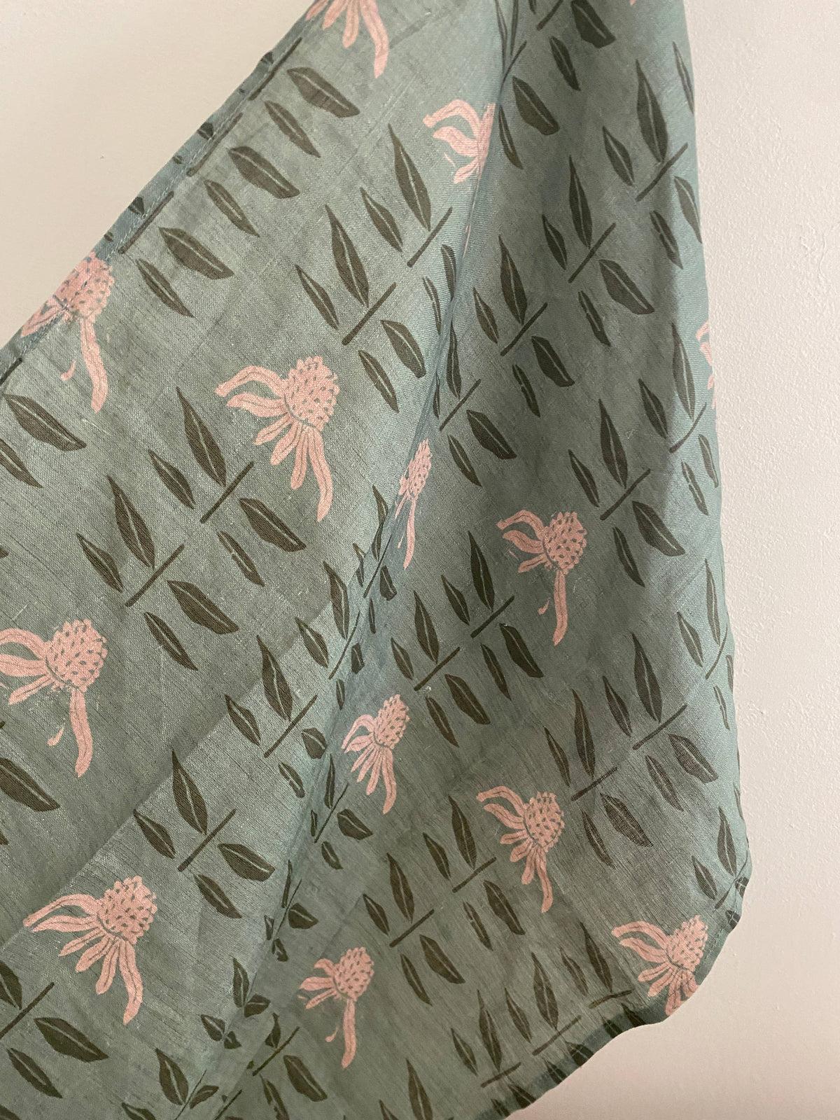 Teal Echinachea Tea Towel