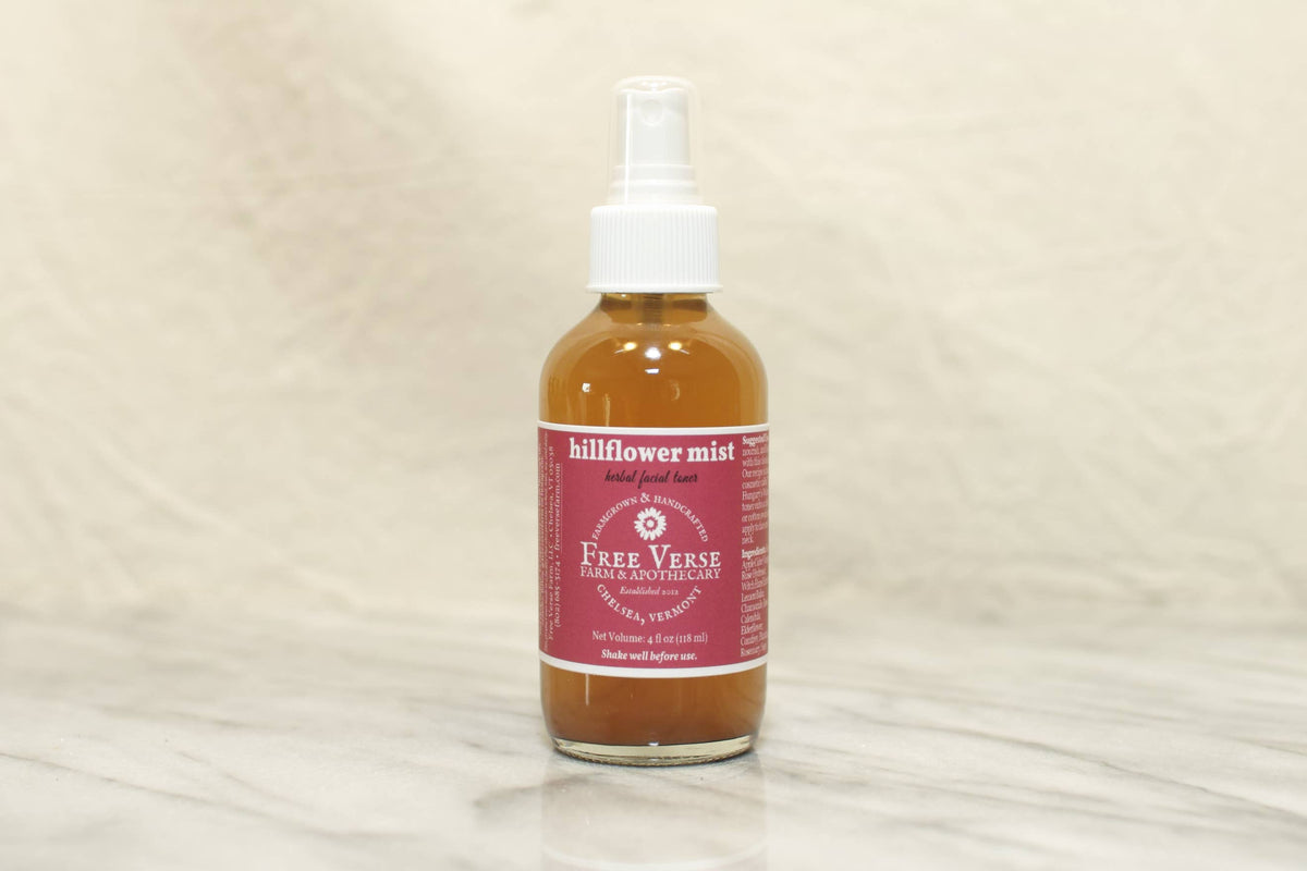 Hillflower Mist (Rose Herbal Facial Toner) by Free Verse Apothecary