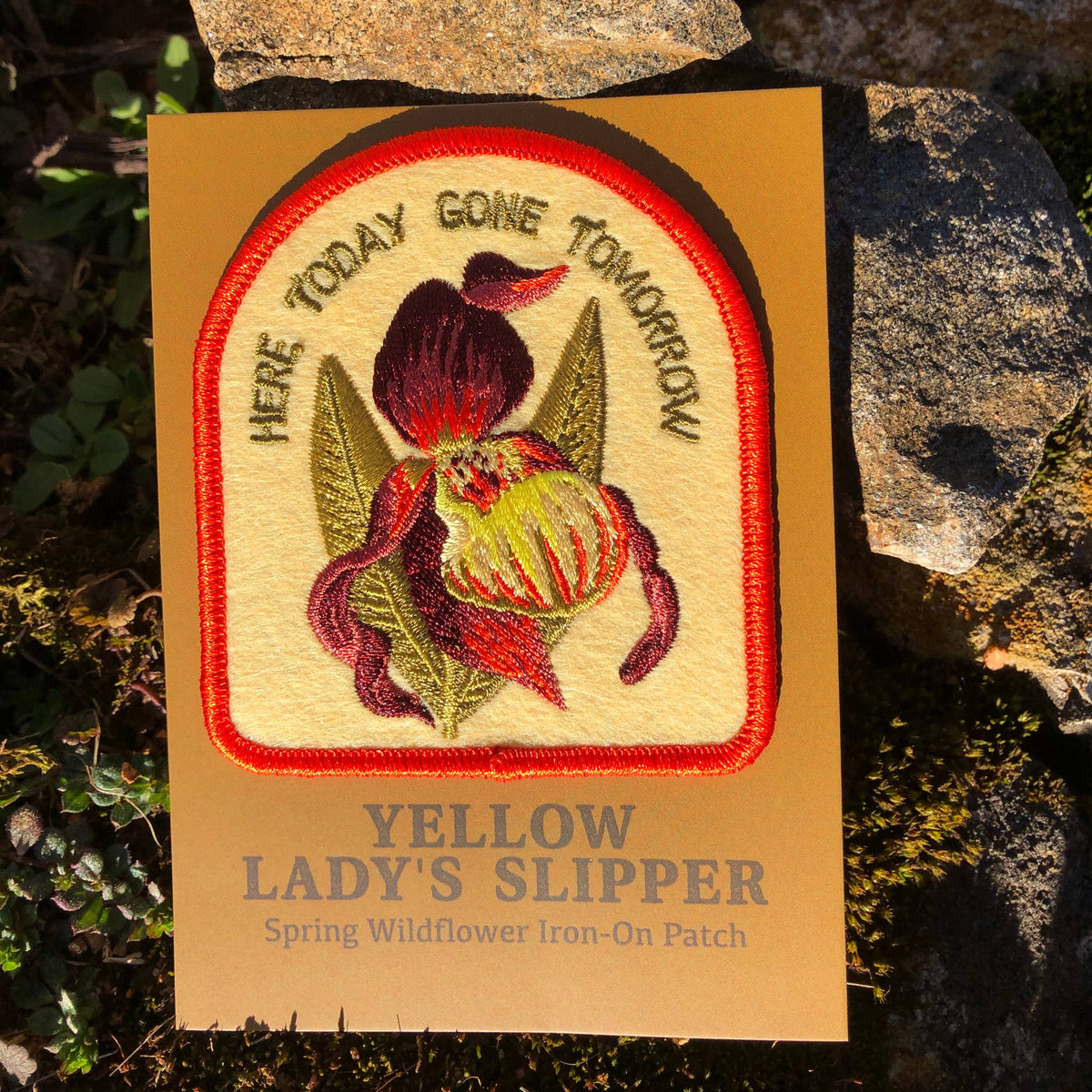 Lady&#39;s Slipper Orchid Patch Iron on Patch
