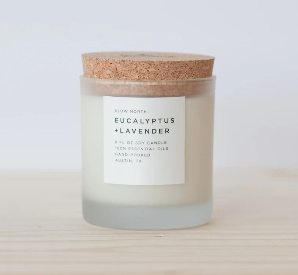 Eucalyptus + Lavender Frosted Candle