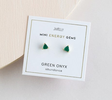 Green Onyx Mini Energy Gems Earrings