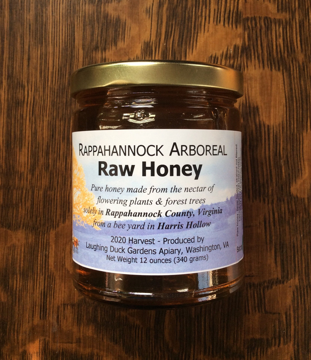 Rappahannock Arboreal Raw Honey by Laughing Duck Gardens Apiary