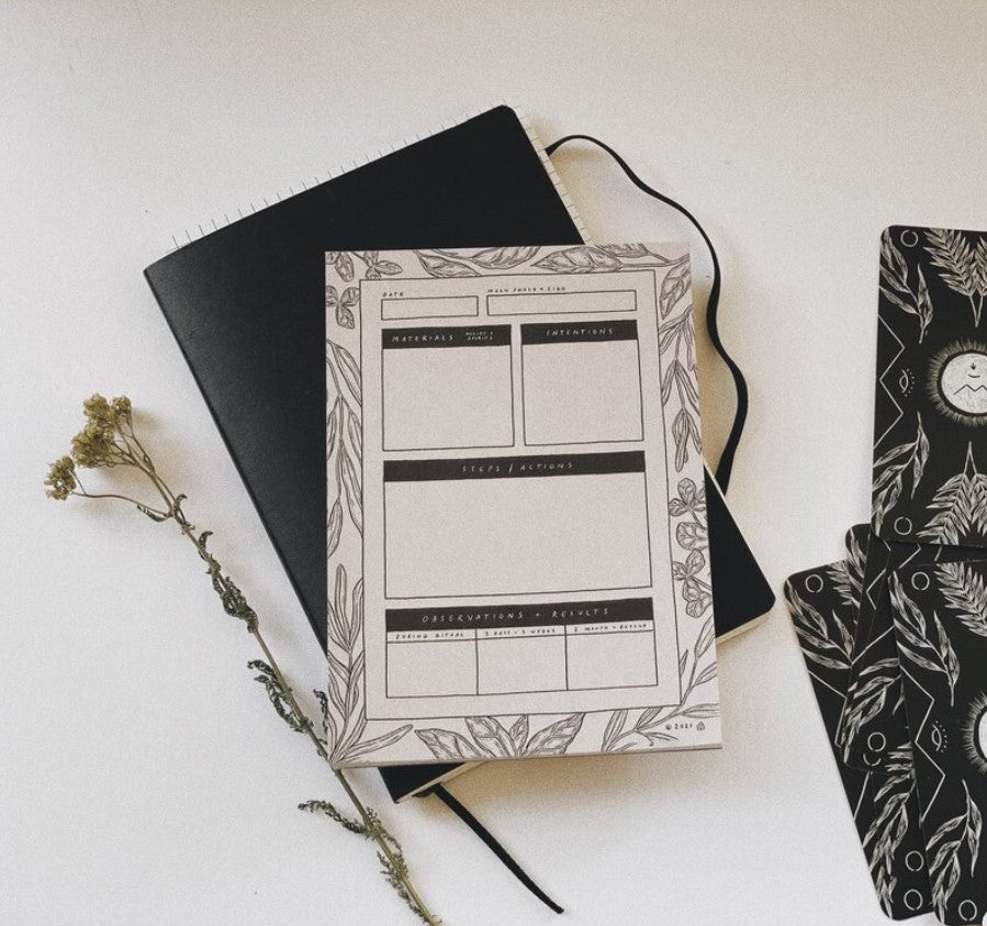 Ritual Planner Notepad / Grimoire Template