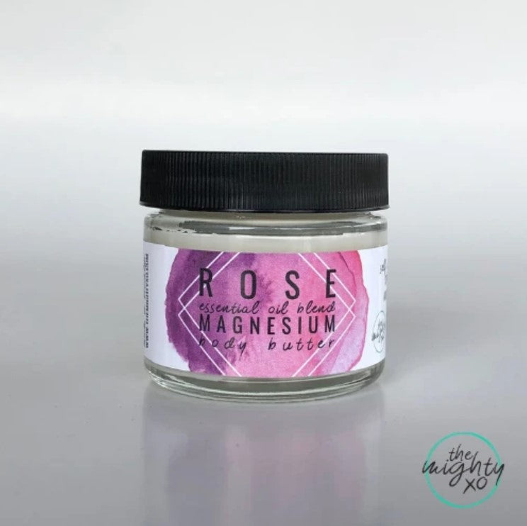 ROSE Magnesium Body Butter - Self Care and Sleep Support - 2oz